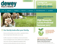 Tablet Screenshot of deweypestandwildlife.com